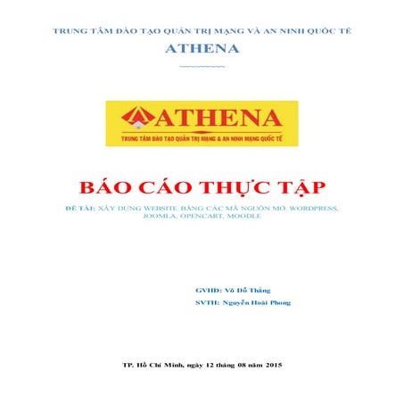 Báo cáo thực tập Athena