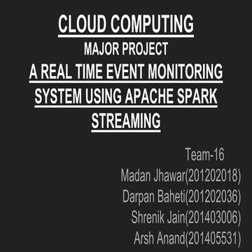 Real Time Event Monitoring System