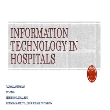 Information Technology in Hospitals