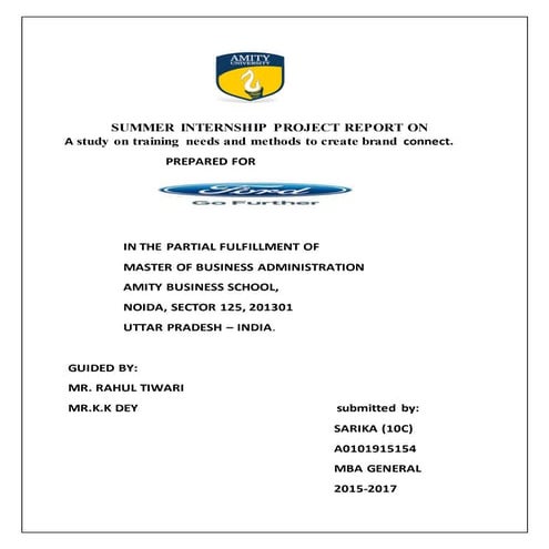 training needs and methods 