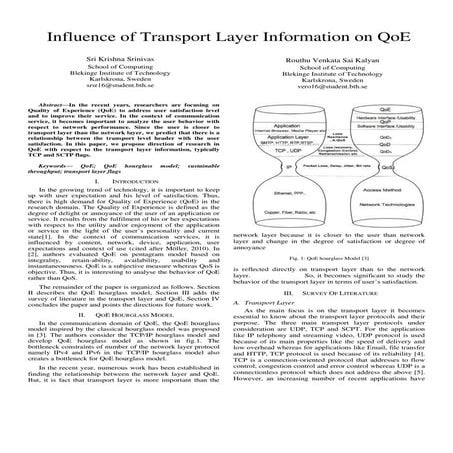 Influence of Transport Layer Information on QoE 