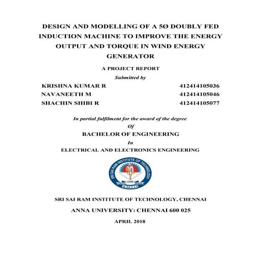 Dynamic response of wound rotor induction generator for wind energy ...