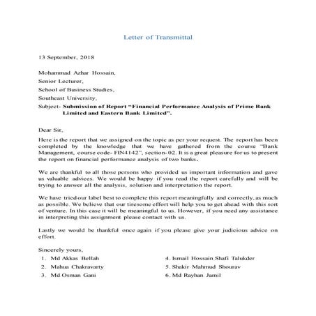 A Report Bank Management