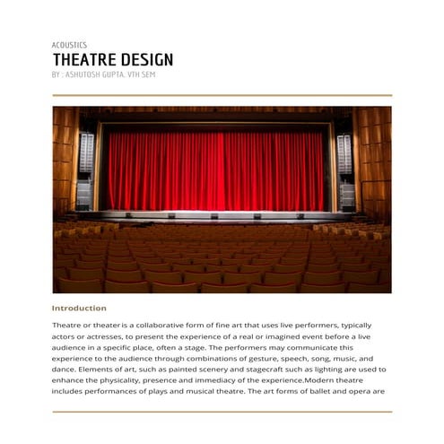 Acoustic Details of Theatre