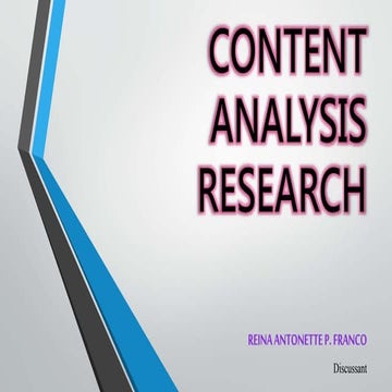 Content analysis research