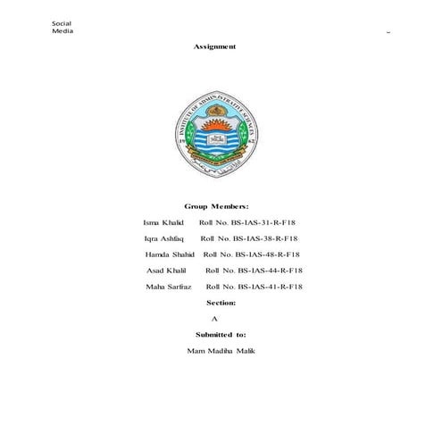 Social Media in light of Sociology