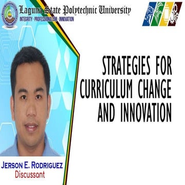 Strategies for curriculum change and innovation