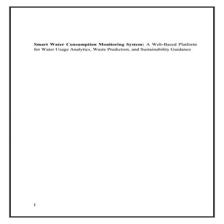 Smart Water Consumption Monitoring System: Web-Based Analytics and ...