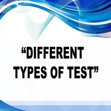 Types of Test | PPTX