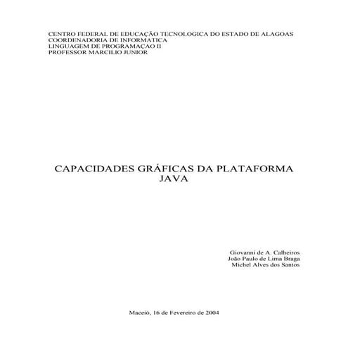 Graphics Capabilities of Java Platform