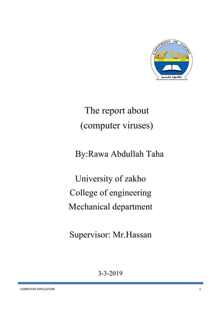 computer virus Report