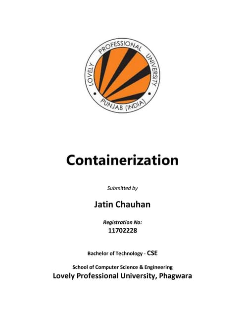 Containerization Report