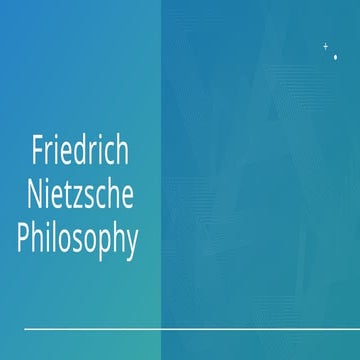 NIETZSCHE THE EXISTENTIALIST REPORT PPT.