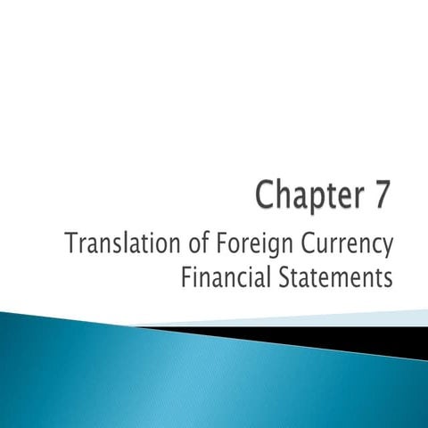 Chapter 7 - Translation of Foreign Currency Financial Statements