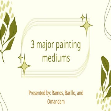 Report-Painting in contemporary Arts grade 11