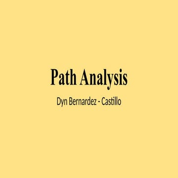 Report PATH ANALYSIS a powerpoint on the use of path analysis in science educ...