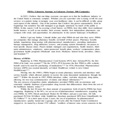 PBMs Report (Holden Young - Roseman University of Health Sciences)