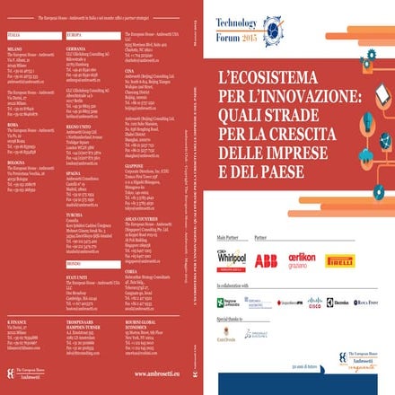 Report Technology Forum 2015 ita