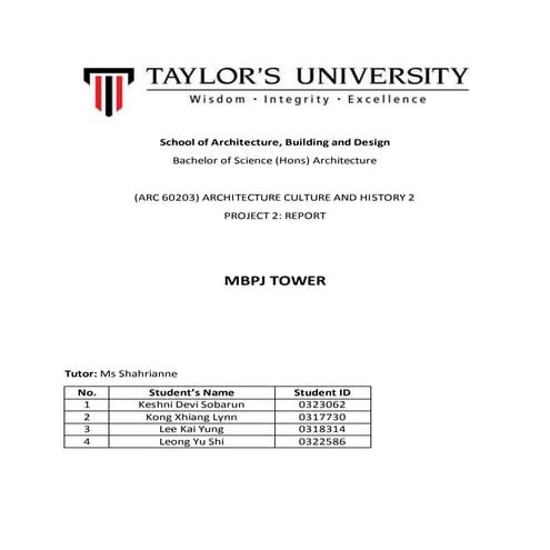 Culture and History II: Report