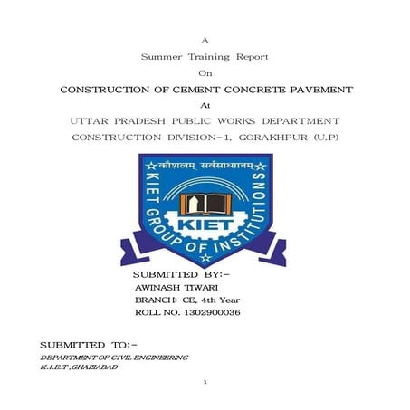 Concrete Road Pavement 