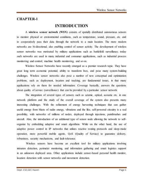 Introduction To Wireless Sensor Network Pptx