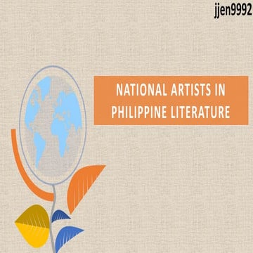 NATIONAL ARTISTSOF PHILIPPINES IN LITERATURE