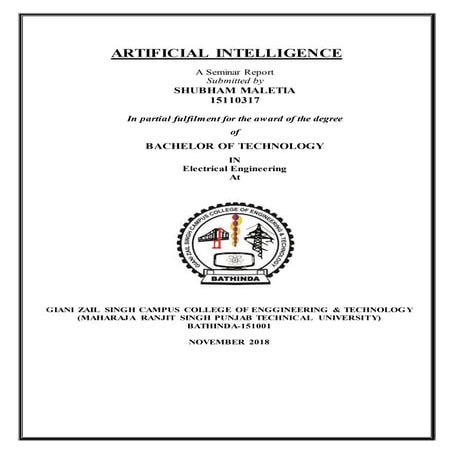 Artificial Intelligence Report 