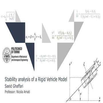 Stability analysis of a Rigid Vehicle Model