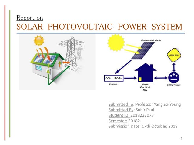 Solar photovoltaic system design | PDF