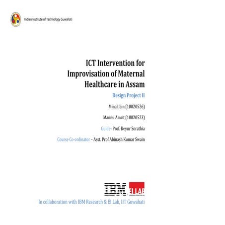 Project Report, Design Project 2 - ICT Intervention for Improvisation of Mate...