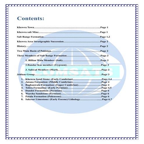 Field Report On Khewra Salt Mine | Report On Khewra Trip | Different Formatio...