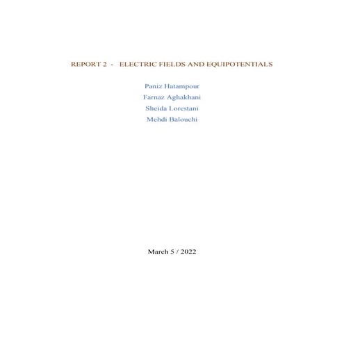 REPORT2- electric and equipotentials