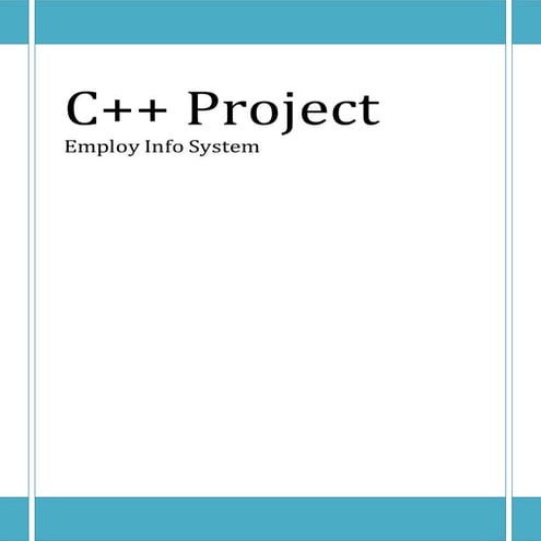 OOP/ project Employees information system