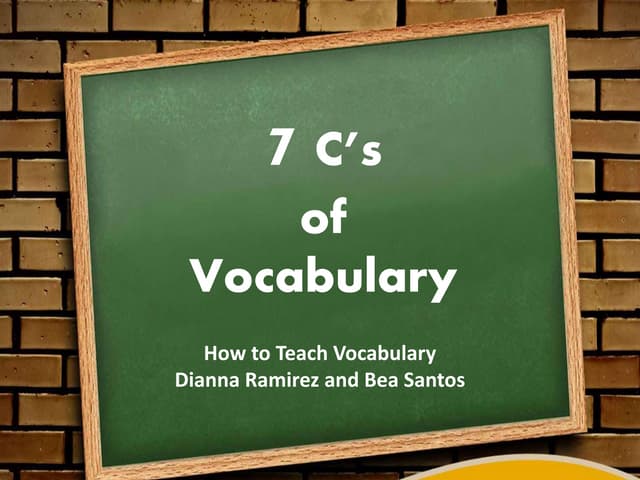 Report advancegrammar 7_cof vocabulary | PPT
