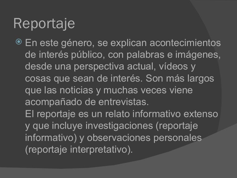Reportaje