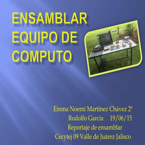 Ensamblar Equipo de Computo