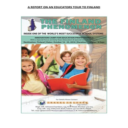 A Report On An Educators Tour To Finland 