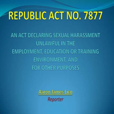 Report anti sexual harassment