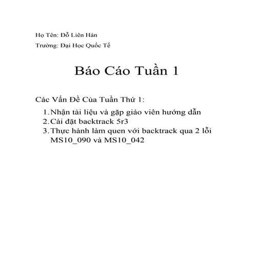 Report athena week 1