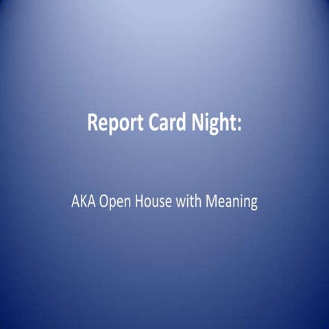 Report Card Night