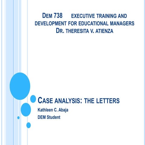 Case Analysis: The Letters