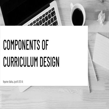 Components of Curriculum- the spider web | PPTX