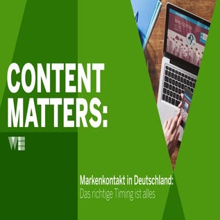 Content Matters: Das richtige Timing ist alles 