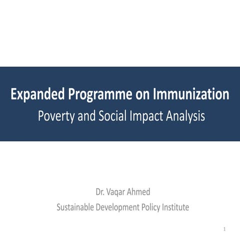 Expanded Programme on Immunization: Poverty & Social Impact Analysis