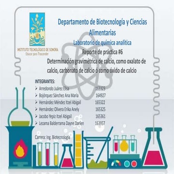 Determinacion Gravimetrica de calcio