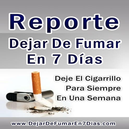 Reporte dejar de fumar
