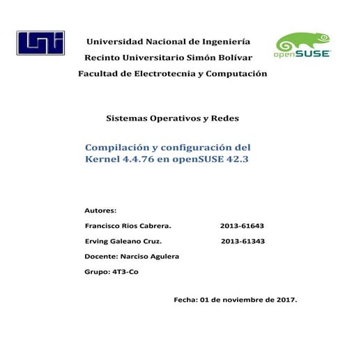 Como compilar el kernel de Opensuse 42.3