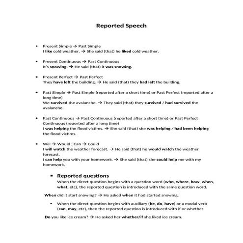 Reported - Speech Advanced  English.docx