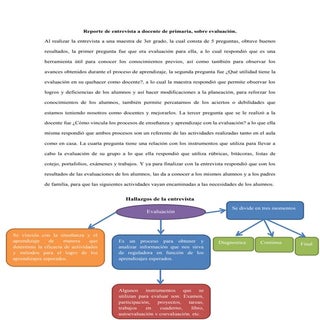 Reporte de entrevista a docente de ...