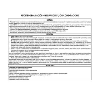 Reporte de evaluación  observaciones